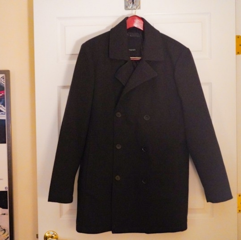 Black Tahari Pea Coat (Medium Size)